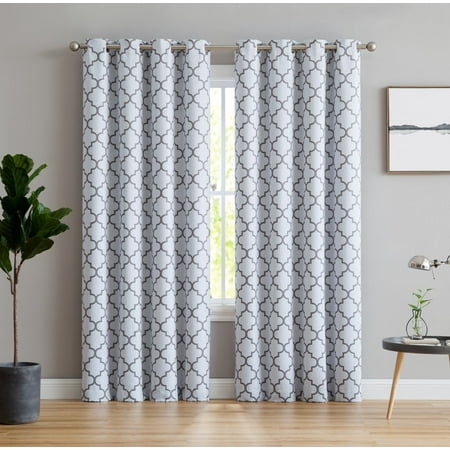 Hlc Me Lattice Print Decorative Blackout Thermal Privacy Room