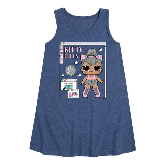 LOL Surprise! Dolls Kitty Queen - Computer Design - Toddler & Youth Girls A-line Dress