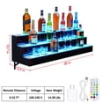 thumbnail image 4 of GloryStar 40" LED Lighted Liquor Bottle Display Shelf – 2-Tier Acrylic Bar Bottle Rack with Remote & App, 16 Colors & 4 Modes, Home & Commercial Bar Decor, 4 of 9