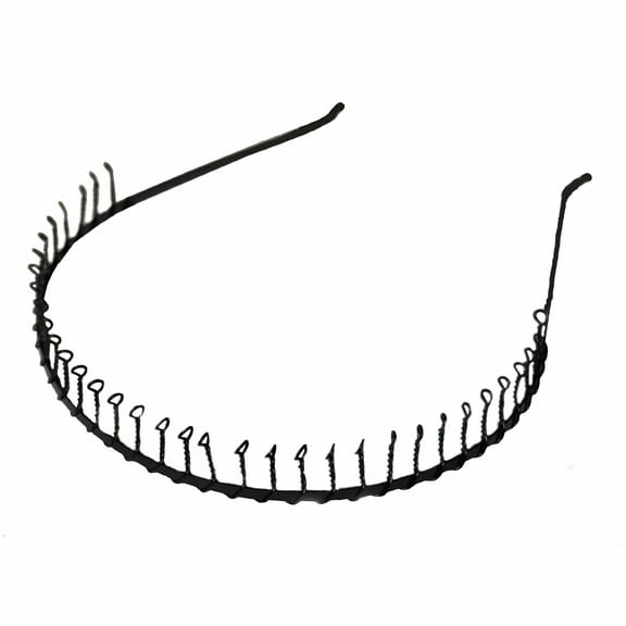TUWAFE Metal Zig Zag Headband for Women, Invisible Hair Teeth Comb with Anti-Slip Silicone, Flexible Sports Hair Hoop for Workouts, Running, Gym, Daily Styling