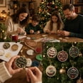 thumbnail image 2 of 12Pack Christmas Text Theme Diamond Art Kits for Adults, Wooden Ornaments for Christmas Tree, 2 of 7