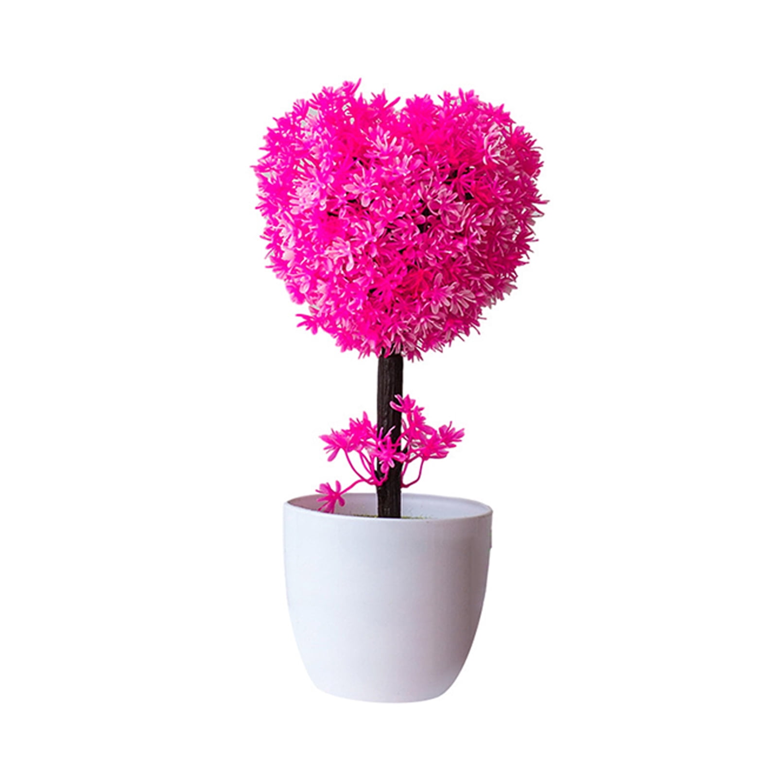 Hloma Fake Flower Plant Heart Shape Plum Blossom Plastic Patio Yard