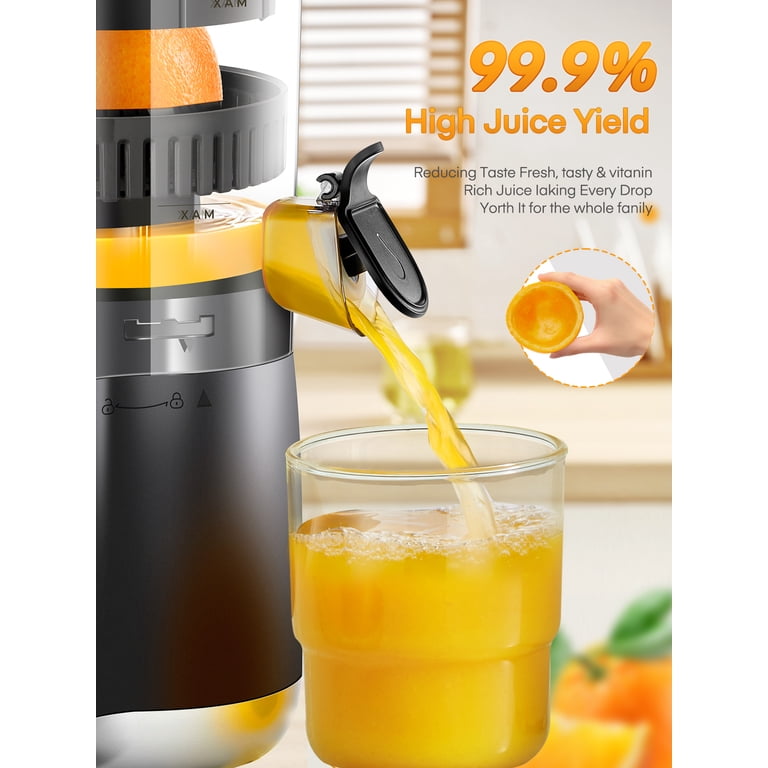 FOHERE Electric Citrus Juicer, 15 Oz, Black and Silver photo 3