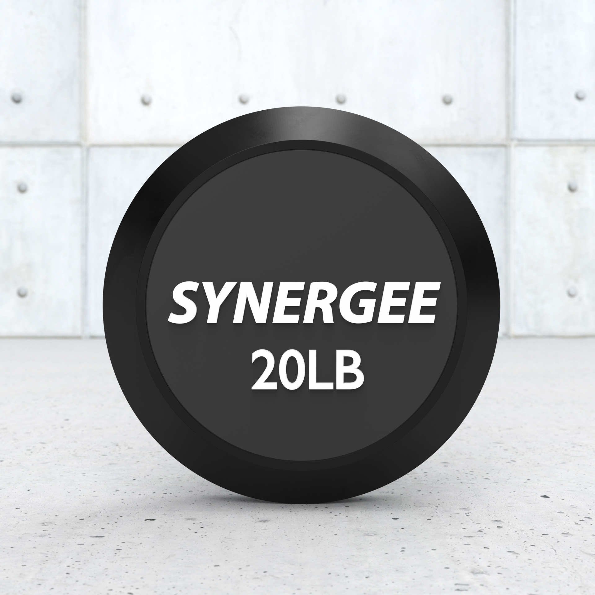 Synergee Fixed 20LB Barbell - Pre Weighted Straight Steel Bar with Rubber Weights - Fixed Weight