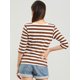 thumbnail image 5 of Disfraz de Día de San Patricio para mujer Allegra K Camiseta ajustada estampada Cafe Blanco L, 5 of 6