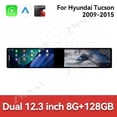 thumbnail image 2 of ZWNAV Dual 12.3 inch Screen Car Radio For Hyundai Tucson 2009-2015 Android GPS Navigation Multimedia Video Player Stereo Receiver Head Unit, 2 of 13
