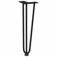 thumbnail image 3 of vidaXL Hairpin Table Leg Black Solid Steel 16.5 in tall Adjustable Feet, 3 of 5