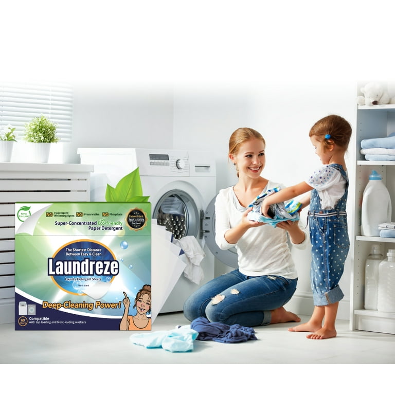  Sheets Laundry Club - As Seen On Shark Tank - Laundry Detergent  - (Up to 100 Loads) 50 Laundry Sheets- Fresh Linen Scent - No Plastic Jug -  New Liquid-Less Technology 