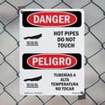 thumbnail image 4 of Hot Pipes Do Not Touch Bilingual OSHA Danger Aluminum Sign 24 Inch x 18 Inch - 10 Pack, 4 of 8