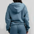 thumbnail image 6 of safuny Womens Zip Up Hoodies Fleece Jackets Oversized Sweatshirts with Hidden Pocket Fall Winter Fashion Coat Blue _x M, 6 of 9
