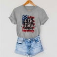 thumbnail image 6 of Sexlip Womens Swimsuit Set 4th of July Flag Print Cover Up Design Crew Neck Short Sleeve Casual Silhouette Lightweight Fabric for Beach Vacations Gray XXXL, 6 of 6