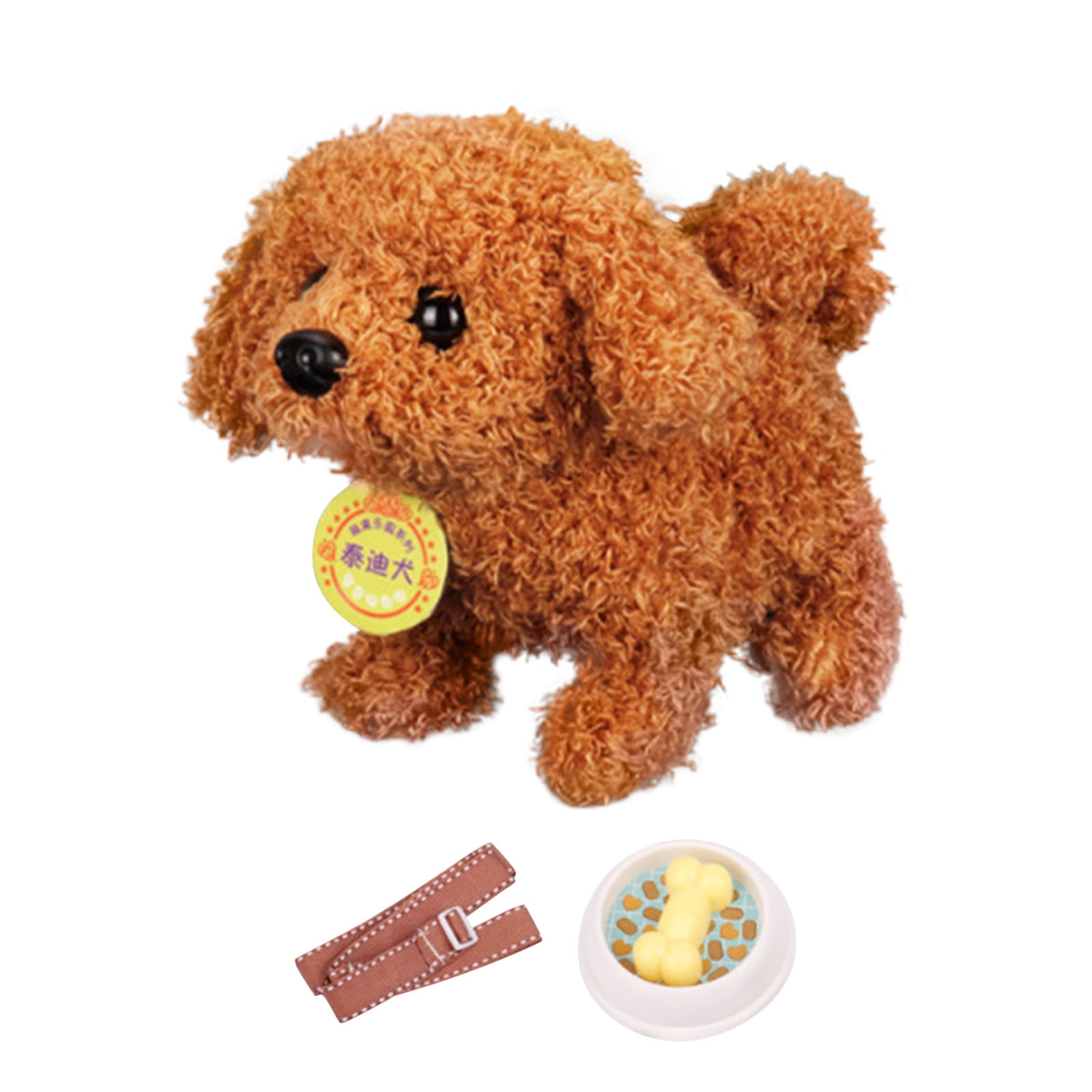 DPTALR Pet Puppies Children s Toys Walking Will Be Called Wagging Tail Simulation Electric Plush Cute Dog Family Baby Development