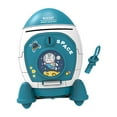 thumbnail image 4 of Lipstore Tirelire Fusée de Dessin Animé Navire Accessoire Léger Jouet Éducatif d'Épargne Bleu, 4 of 8