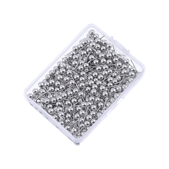 Matsuzay Pasador de fijación de corcho Sujete de forma segura notas y mensajes importantes Gran cantidad y precio bajo Pin de rosa de metal Decoración del hogar plateado 4*15mm-200 piezas