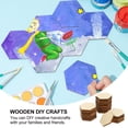 thumbnail image 3 of CHICHUMID Hexagonal Chip Wood Crafts For Ornaments Craft Enthusiasts 50Set, 3 of 6