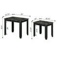 thumbnail image 5 of Convenience Concepts Baja Nesting End Tables, Black Faux Marble/Black, 5 of 6