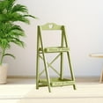 thumbnail image 1 of Colaxi 2-tier Folding Storage Shelves Camping Rack for Laundry Room Bathroom Office Green, 1 of 8