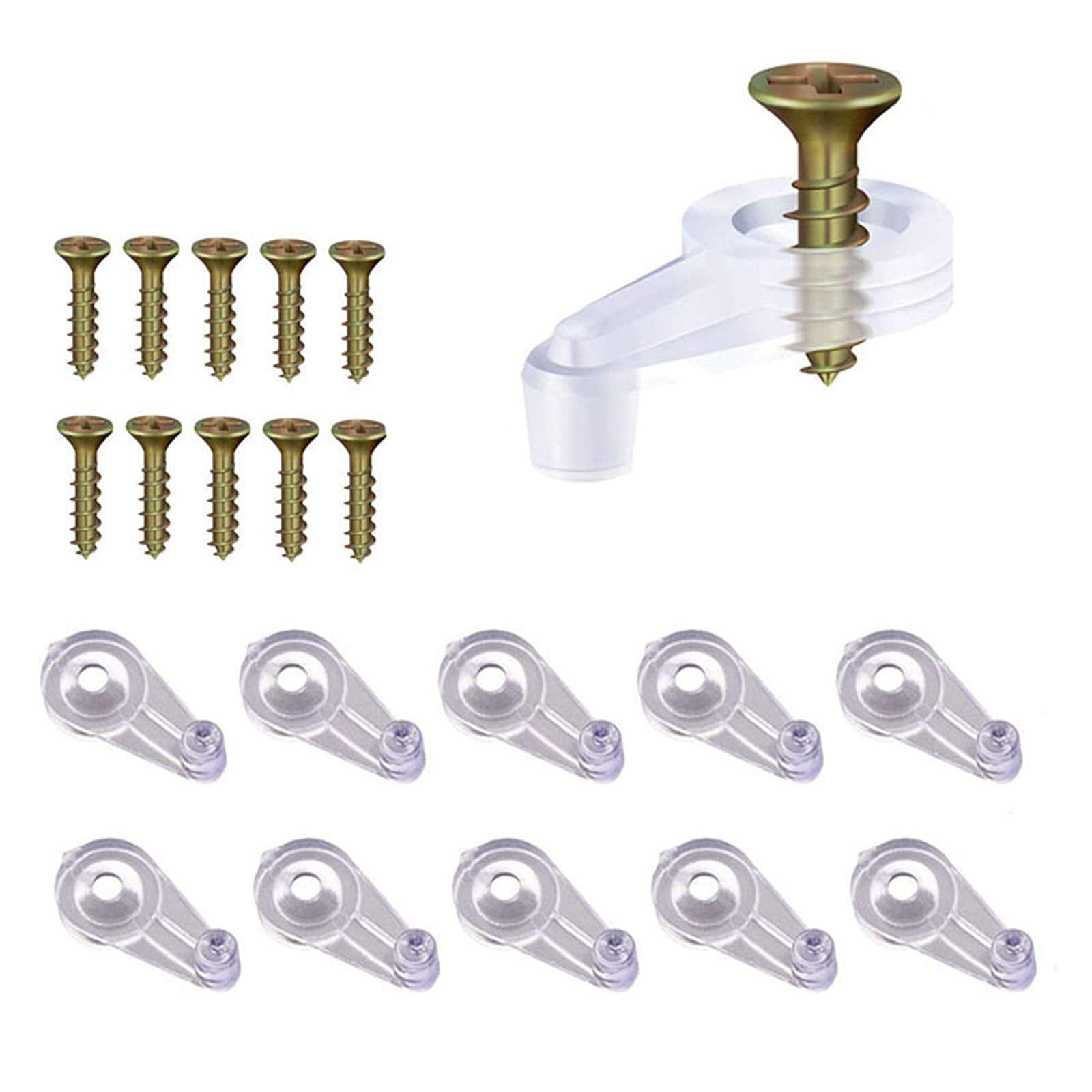 50 Pack Glass Retainer Clips Kit, Glass Panel Clips for Fixing