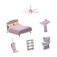 thumbnail image 4 of Conjunto muebles a escala 1:64 con diorama lavabo, escenografía realista en miniatura, artículos para el hogar, modelo cama doble en, 4 of 8