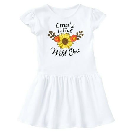 

Inktastic Oma s Little Wild One with Beautiful Sunflower Gift Baby Girl Dress