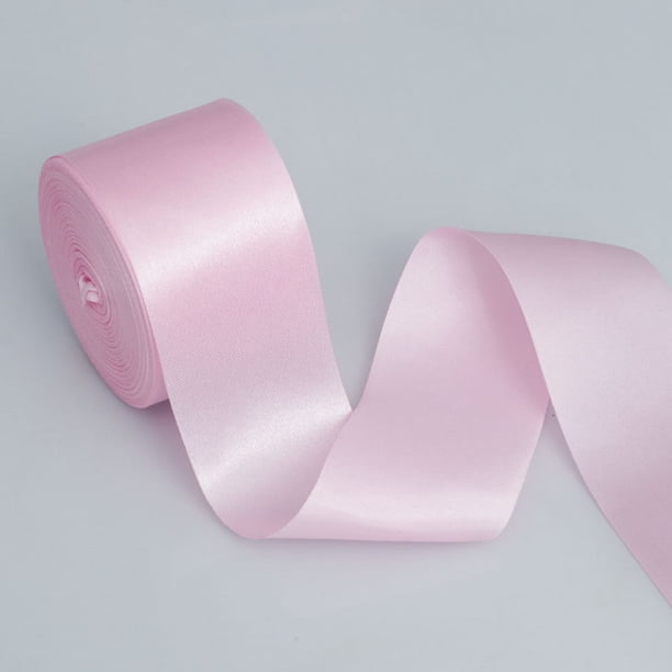 Nvzi Cinta de satén, 2 rollos rosa Cinta para Lazos, 4cm x 20m (1.57in x 787.4in) Cinta de poliéster, cinta de satén para envolver regalos, cinta de tela premium para manualidades, decoración.