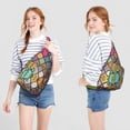 thumbnail image 2 of Bohemian Rhapsody Sling Backpack - Artistic Floral Shoulder Bag, Fashionable Travel Pack, 2 of 4