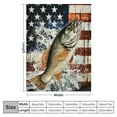 thumbnail image 4 of Orinice  Vintage American Flag Throw Blanket,Men   Fish Blankets,Fishing Hunting Blanket for Kids Boys Adult Room Decor,Rustic Style Black Brown Wooden Stripes Sherpa Blanket 50x60in, 4 of 6