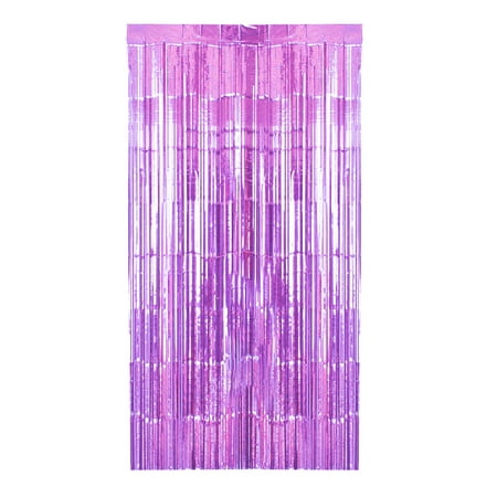Image of Hi FANCY 1x2m Metal Foil Fringe Curtain Fringe Backdrop Photography Props Birthday Wedding Party Decorations Supplies