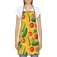 thumbnail image 2 of Naloa 1Pack Adjustable Bib Apron Waterdrop Resistant Cooking Kitchen Aprons for Women Men Chef, Colorful Vegetables Print, 2 of 8