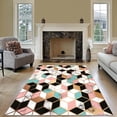 thumbnail image 2 of Modern 3D Colorful Area Rugs - Geometric Cube Rug,Ultra Thin Stain Resistant Anti Slip Backing Rugs for Living Room,Bedroom, Home Decor Area Rug 4x6ft, 2 of 6