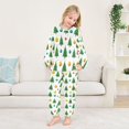 thumbnail image 5 of Fluffy Pajamas Set Fuzzy Winter Warm Pj Sets Pullover Tops and Long Pants Christmas Trees and Colorful Balls Small, 5 of 8