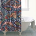 thumbnail image 5 of French Country Shower Curtain Vintage Floral Design Waterproof Bathroom Curtain 72x84 Inch Fade-Resistant Fabric Boho Chic Decor with Metal Grommets, 5 of 5