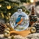 thumbnail image 5 of Herunwer Winter Birds Christmas Glass Bauble Collection, Nature’s Birds Crystal Glass Ornament, Cute Hummingbird Christmas Tree Ornaments, 5 of 6