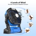 thumbnail image 3 of Ventilador portátil recargable, ventilador inalámbrico de 20000 mah con batería con linterna LED, ventiladores con batería USB para viajes, dormitorio, hogar, tienda de campaña, oficina, mesa, playa,, 3 of 5