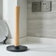 thumbnail image 2 of Soporte de toalla de papel de madera Estante de cocina de tejido negro, 2 of 8