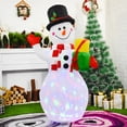 thumbnail image 2 of Muñeco de nieve con decoraciones inflamables navideñas para exteriores, 2 of 4