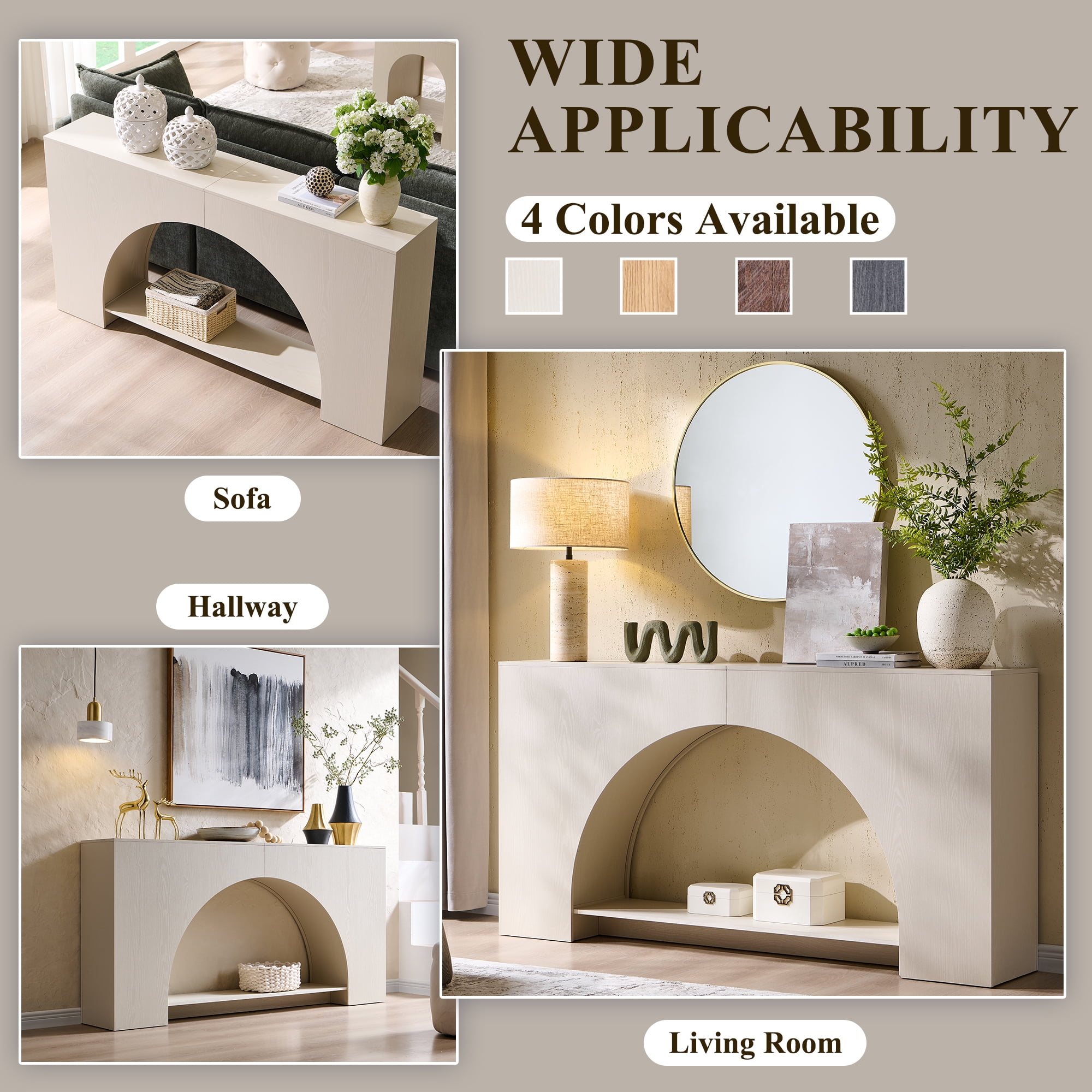 SinCiDo Console Table, Modern Entryway Table for Living Room Foyer and Corridor