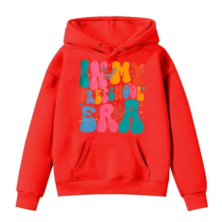 

Kids Girls Sports Shirt Boy Girl First Day Of School Casual Hoodie Pullover In My Preschool Shirt Kindergarten Hooded Sweatshirt with Pocket Kid Comfy Boys Youth Hoodies Toddler Girl Sweater 4t 6t