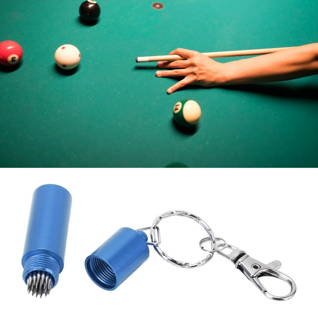 Billiard Cue Tip Tool, Pool Cue Tip Tool Help Control Ball for Billiard Table Blue,Red,Black,Gold,Silver