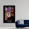 thumbnail image 3 of Great Big Canvas "Military Poster: Holding purple heart"  by Kate Lillyson Black Dark Blue   Wrapped Canvas Print Wall Artwork, 3 of 7