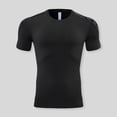 thumbnail image 2 of Ramiter T-Shirt pour Hommes Grande Taille Col Rond Manches Courtes (Noir, 3TG), 2 of 4
