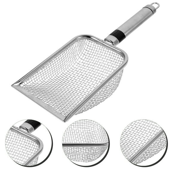 IBASETOY Beach Mesh Shovel 2pcs Outdoor Sand Tool for Seashells Pet Litter and Sand Sifting Design for Beach Use