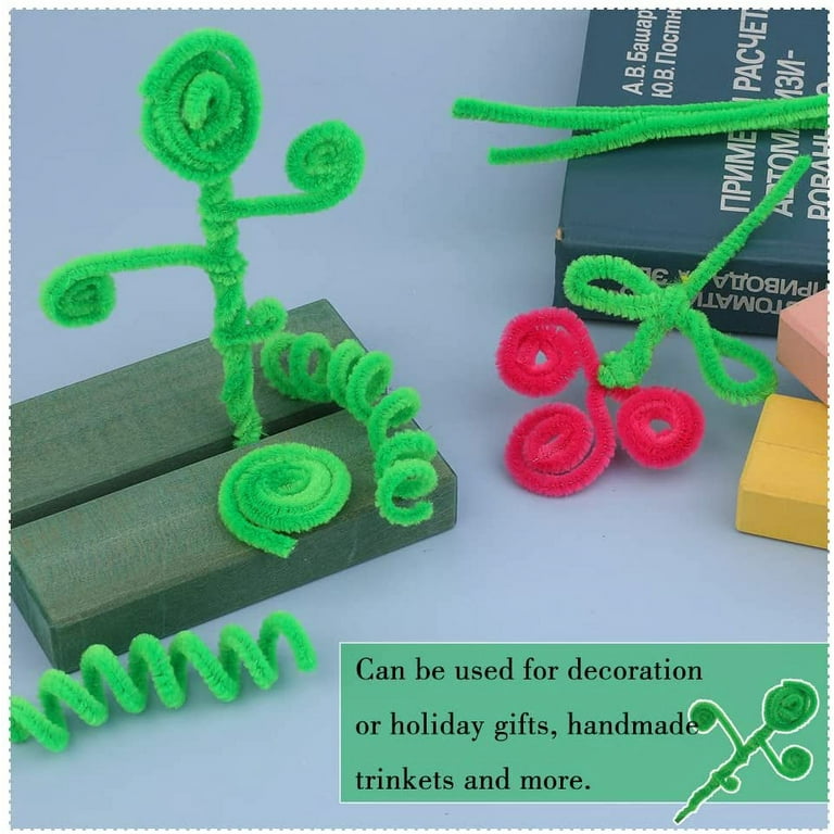 100 Pieces Pipe Cleaners Chenille Stem, Solid Color Pipe Cleaners Set for  Pipe Cleaners DIY Arts Crafts Decorations, Chenille Stems Pipe Cleaners  (Green)