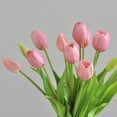 thumbnail image 5 of Aoivrb10PCS Artificial Tulip Flowers Real Touch Tulips Plastic Flower Fake Bouquet Table Arrangements Gift for Home Office Party Wedding Birthday Garden Store Decoration (Light Purple), 5 of 17