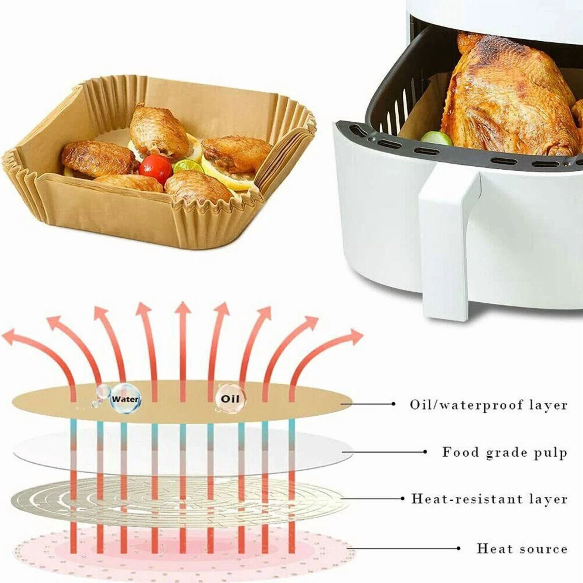 100Pcs Air Fryer Disposable Paper Liners, 6.3In Round Air Fryer Parchment Paper