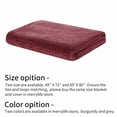 thumbnail image 2 of MerryLife Weighted Blanket Cover 48" X 72" Twin Size Heavy Blanket Cover Burgundy, 2 of 6