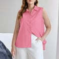 thumbnail image 2 of Posijego Button Down Tank Tops for Women Sleeveless Dressy Casual Blouses Business Office Shirts Workwear, 2 of 7
