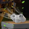 thumbnail image 4 of Fiudx Ofertas Del Día Nuevo Ventilador De Cintura De Doble Cabeza Para Exteriores, Función De Iluminación De Emergencia, Turbina Violenta, Ventilador Usb De Alto Viento, 4 of 7