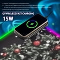 thumbnail image 2 of Black Christmas Card Wireless Charging RGB Gaming Mouse Pad Large Keyboard Mat Rubber Base 13 Light Modes, 2 of 6