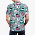 thumbnail image 3 of Balery Swimming Bulldog Printed Men’s Short Sleeve Polo Shirt, Midweight Men's Shirt,Golf Polo shirts -Large, 3 of 8